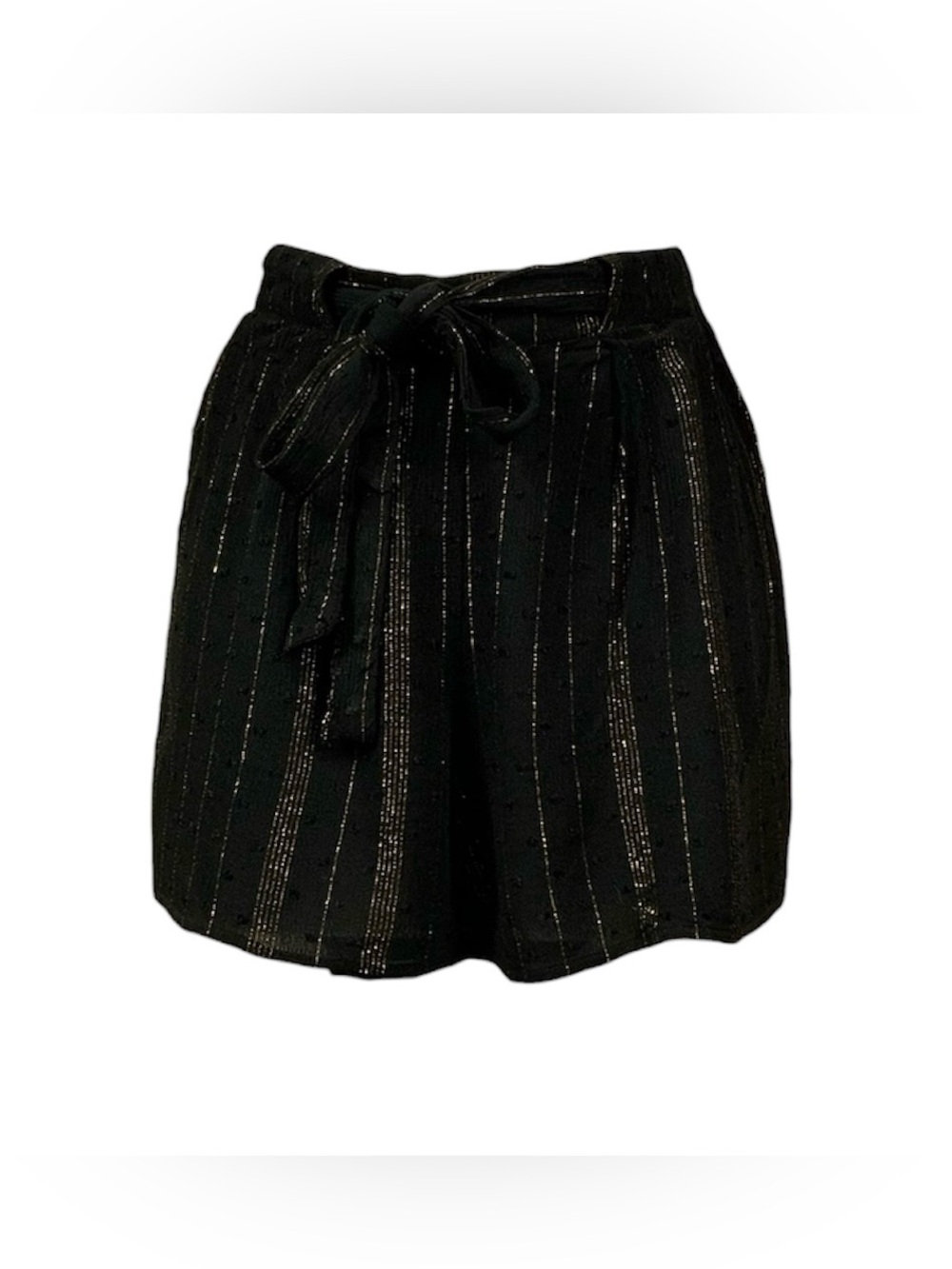 Alya Black/Gold Mini Shorts
